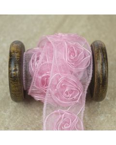 Pink Ribbon Rose Trim