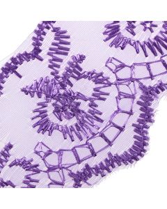 45mm Lilac Scalloped Lace - Zoom