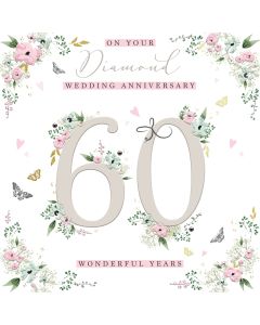 On your Diamond Wedding Anniversary 60 wonderful years card