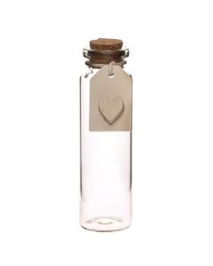 Dinky Glass Vial with Wooden Tag and Cork