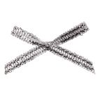 Silver Lurex Ribbon Bows 3mm