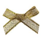 Gold Lurex Ribbon Bows 7mm