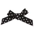 Black Bow White Polka Dot Ribbon Bows (7mm wide)