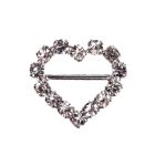 Heart Diamante Buckle - (Mini) Horizontal Bar
