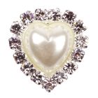 Diamante Pearl Heart Mini Embellishment