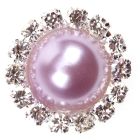 Diamante Pearl Circle - Dusky Lilac