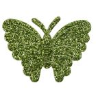 Lime Glitter Butterflies 