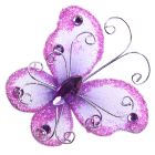 Lilac Glitter Edged Jewel Butterflies