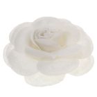 85mm White Felty Rose