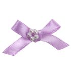 Lilac Ribbon Bow and Pearl Cluster