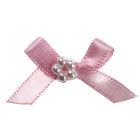 Pink Ribbon Bow and Pearl Cluster 