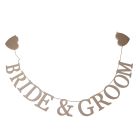 Bride & Groom Wooden Hanging Garland LARGE