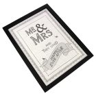 Framed 'Mr and Mrs' Print 