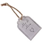 Mr and Mrs Metal Gift Tag