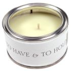 'To Have and To Hold' (Bold Text) Candle - Apple Blossom Fragrance