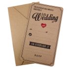 Kraft Wedding Invitations - Vintage Affair - with envelope