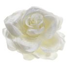 Garbo Ivory Decorative Fabric Flower Clip 