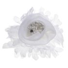 Taylor Soft White Decorative Fabric Flower Clip