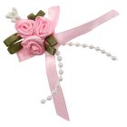 Pink Rose Ribbons with Bead Sprays
