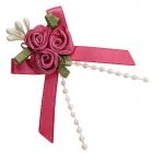 Dusky Pink Rose Ribbons with Bead Sprays