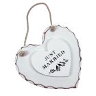 'Just Married' Heart Decoration