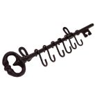 Wrought Iron Effect Metal Key with Hooks