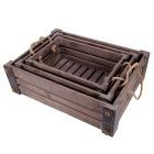 Set of 3 Nesting Crates with Rope Handles