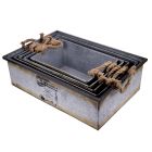 Set of 5 Nesting Tin Crates with Rope Handles 