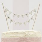 Just Married Cake Bunting - Ivory - Vintage Lace