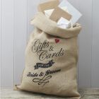 Bride & Groom Hessian Gift Sack with Tag