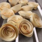 Paper Flower Garland Decoration - Cream - Rose Detail
