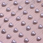 6mm Pearl Heart Adhesives - White - Zoom