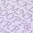Glitter Alphabet Set Script Silver - Zoom