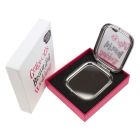 Gorgeous Beautiful Wedding Compact Mirror showing Mirror