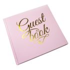 Pastel Pink Gold Foiled Guest Book