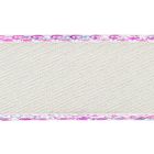 15mm Bridal White (Ivory) Colour 8 Iridescent Edge Ribbon