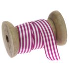 16mm Fuchsia Colour 3815 Stripes Ribbon - Reel