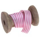 16mm Pink Colour 113 Stripes Ribbon - Reel