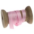 9mm Pink Colour 113 Stripes Ribbon - Reel