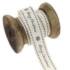 15mm Merry Christmas (Natural/Charcoal) Colour 2 - Display Reel