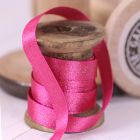 Glitter Satin Ribbon 10mm - Shocking Pink colour 72