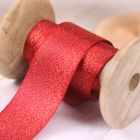 Glitter Satin Ribbon 25mm - Red colour 15