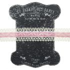 20mm Pink Ivory Lace and Velvet Trim on Display Lace Keeper