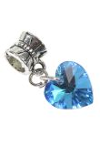 Crystal Heart Charm  - Turquoise product image