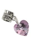 Crystal Heart Charm - Pale Pink product image