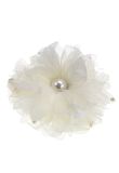 Monroe (Ivory) Decorative Fabric Flower Clip product image