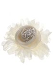 Taylor (Vintage Ivory) Decorative Fabric Flower Clip product image