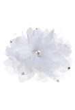 Monroe (White) Decorative Fabric Flower Clip product image
