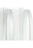 Organza Satin Edge Ribbon - 23mm wide - White & Silver product image