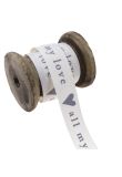 All My Love Ribbon Colour 1 Natural/Grey - 15mm - 4m reel product image